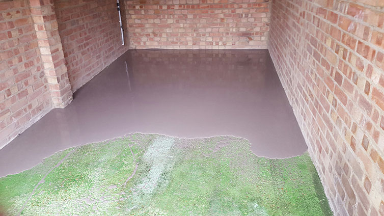  Polymer resin smoothing screed.